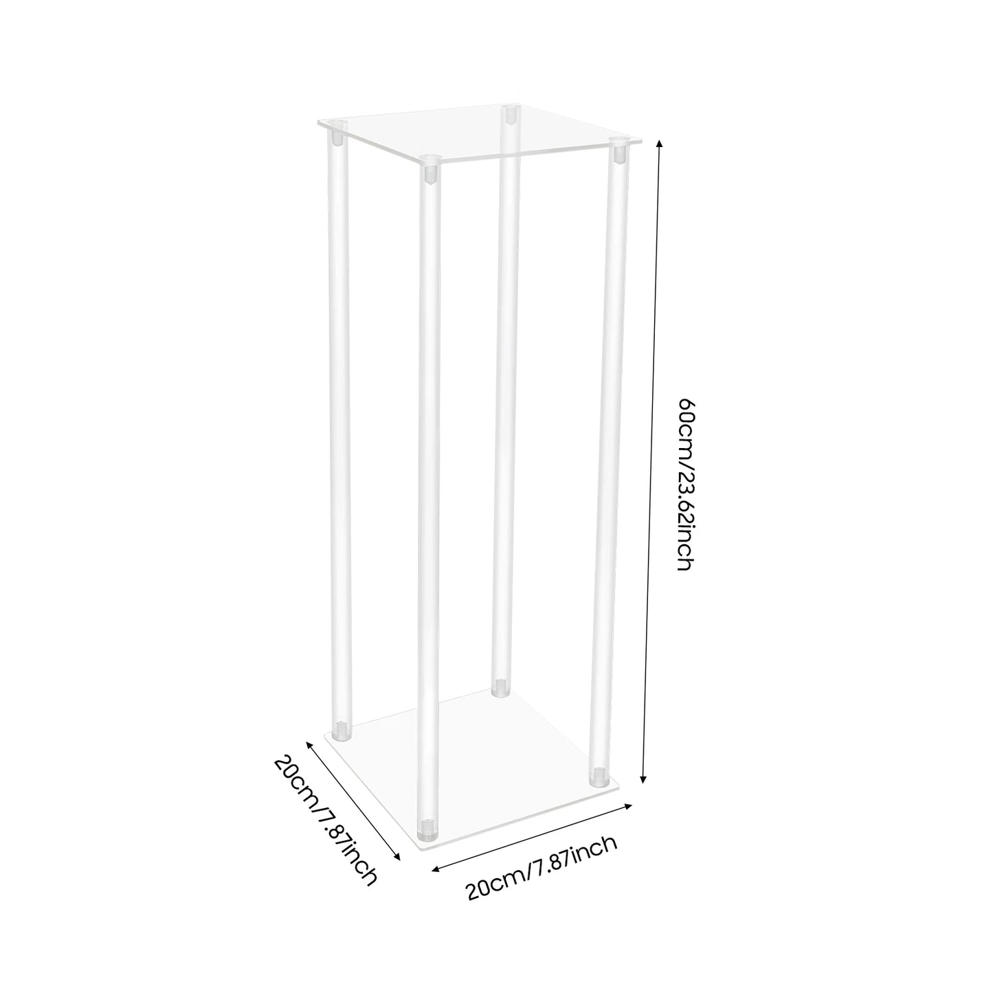 10 Pcs Clear Column Flower Display Stand Acrylic Vase Wedding Centrepieces Geometric Display Stand for Home Decor