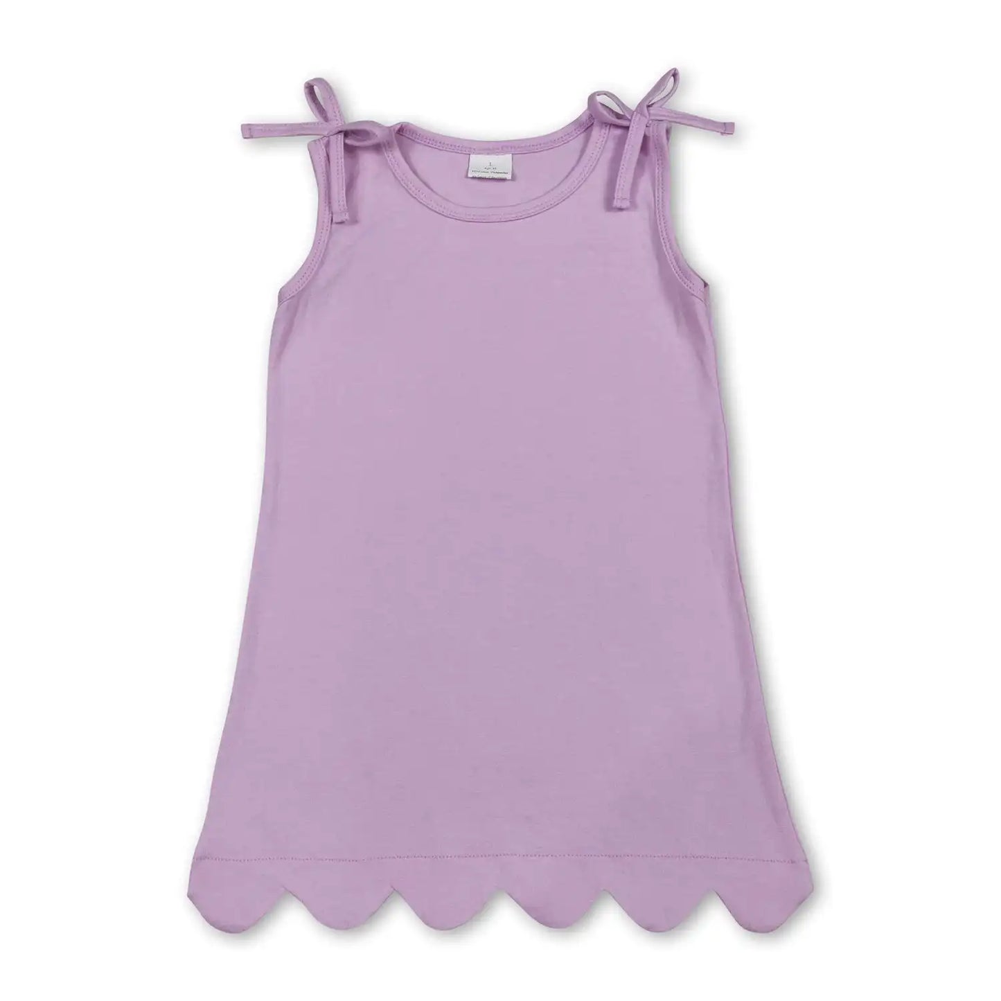 light yellow scallop dress for baby girls