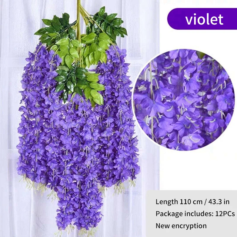 Guangdong Artificial Wisteria Garland for Wedding and Home Decor