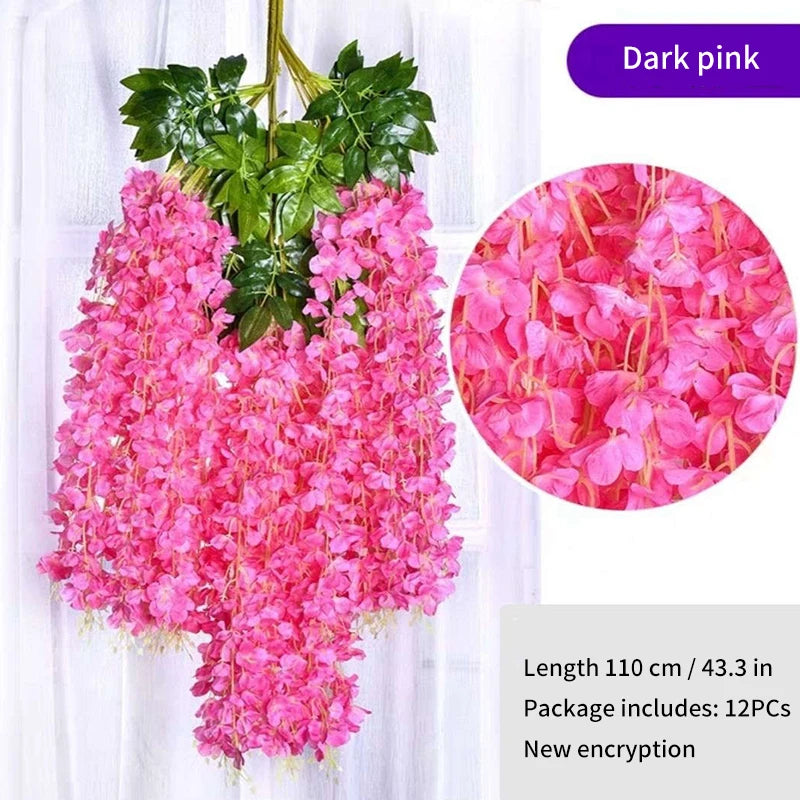 Guangdong Artificial Wisteria Garland for Wedding and Home Decor