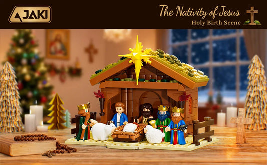 JAKI Christmas Nativity Scene Building Block Set With Holy Family