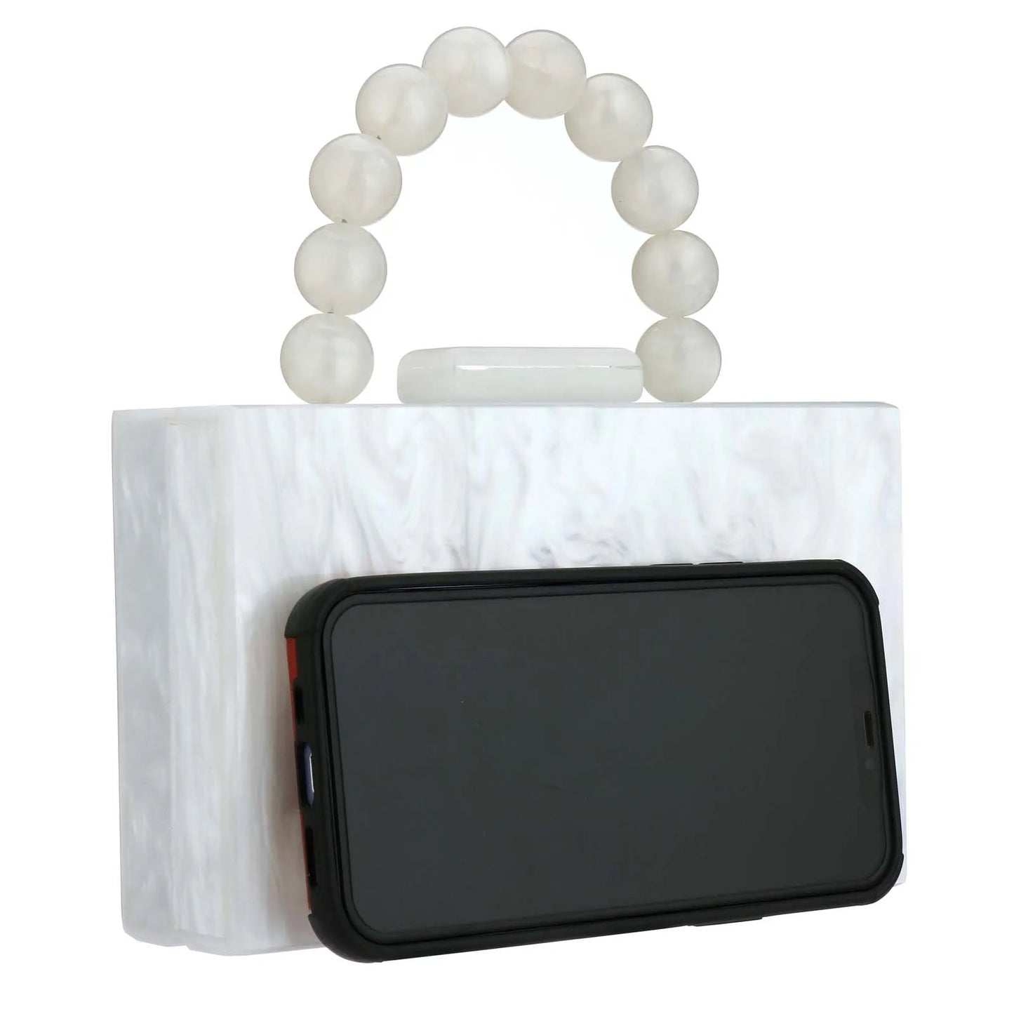Acrylic Pearl Clutch Bag Small Square Bags Shopping Wedding Beach Evening Party Dinner Dress Purses PVC Women Purse