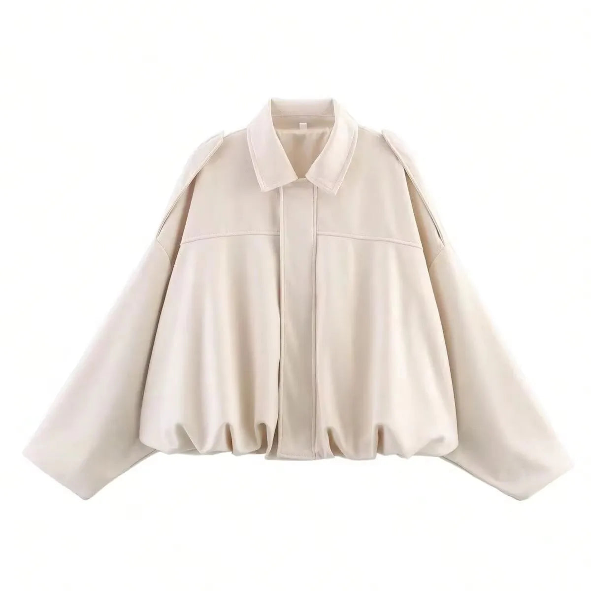 CN Jiangsu Women Suede Bomber Jacket With Zipper