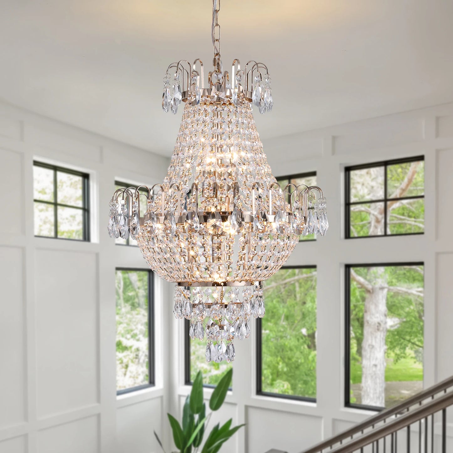 ARLGSITE Luxury Retro Crystal Chandelier European Imperial Style