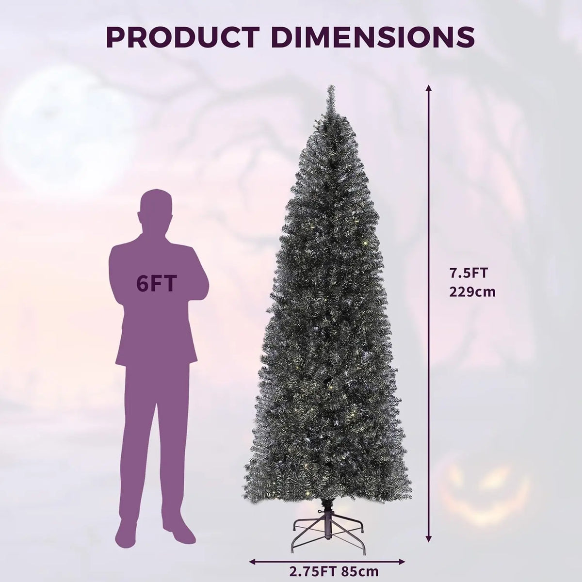 HiMiss Artificial Christmas Tree With Sturdy Stand And Lifelike Branches