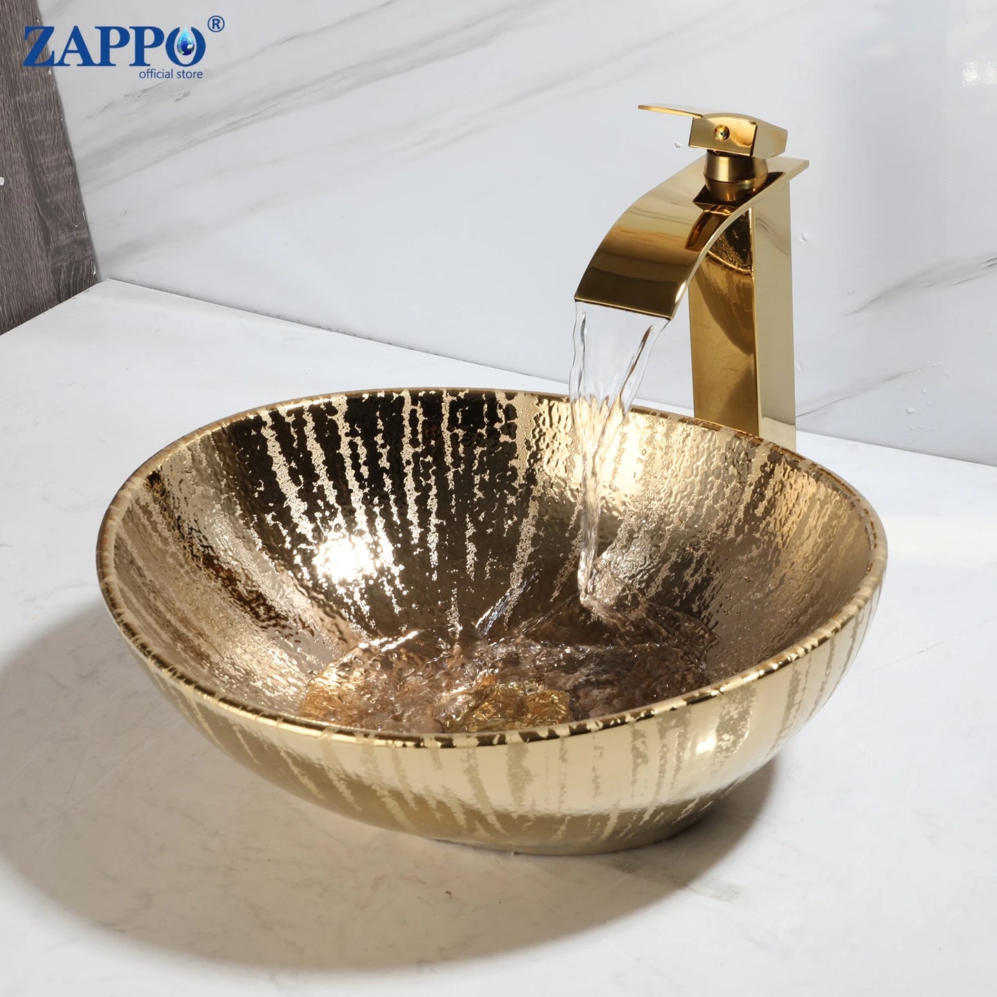 Mekkahla Rectangular Ceramic Vessel Sink With Faucet