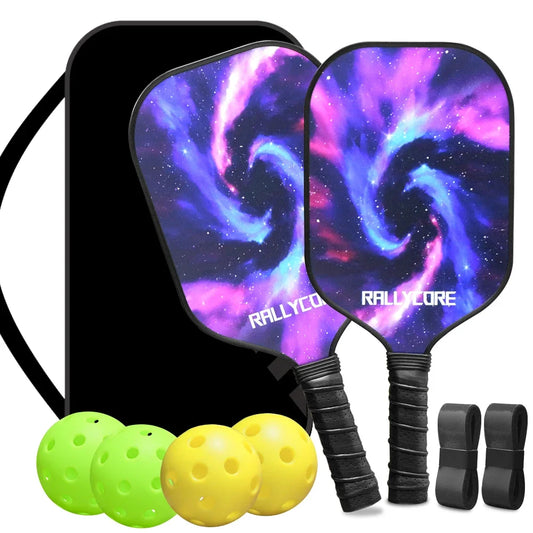 Premium Pickleball Paddles Set of 2 | Includes 4 Balls & Carry Bag | Indoor/Outdoor Use for Adults & Youth