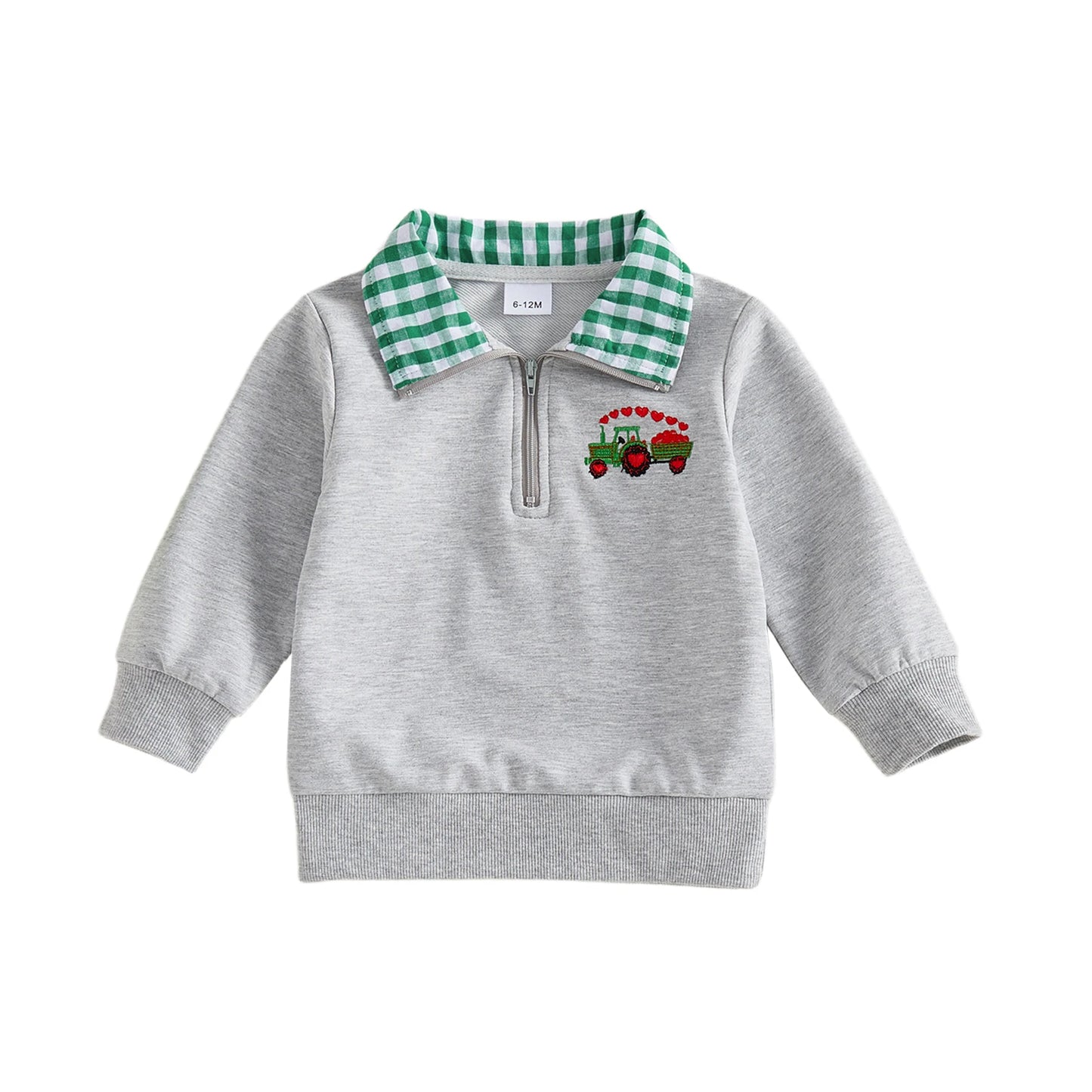 Boys Valentine s Day Sweatshirt Stylish Long Sleeve Hoodie with Turn-down Collar and Embroidered Pullover Design for Kids