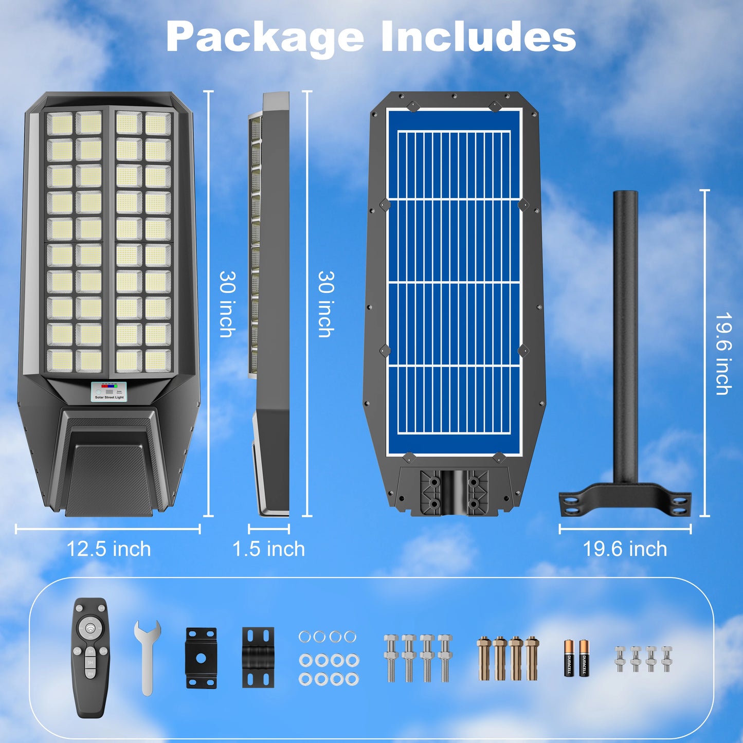 TW6P Solar Street Lights Outdoor Garden Lighting Multiple Modes