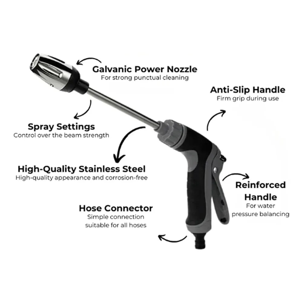 Handheld High Pressure Water Gun Garden Hose Pressure Power Washer Used For Garden Irrigation And Window Cleaning Car Washing