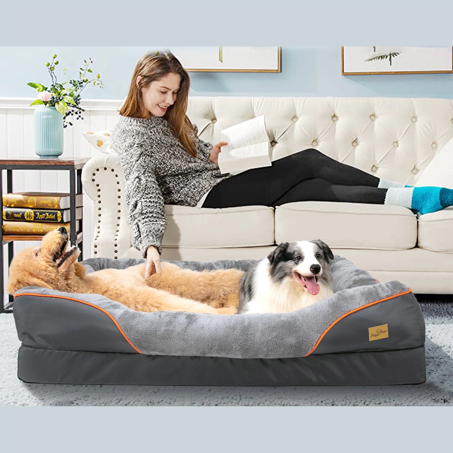 BINGOPAW Anti Allergy Dog Bed With Waterproof Removable Cover