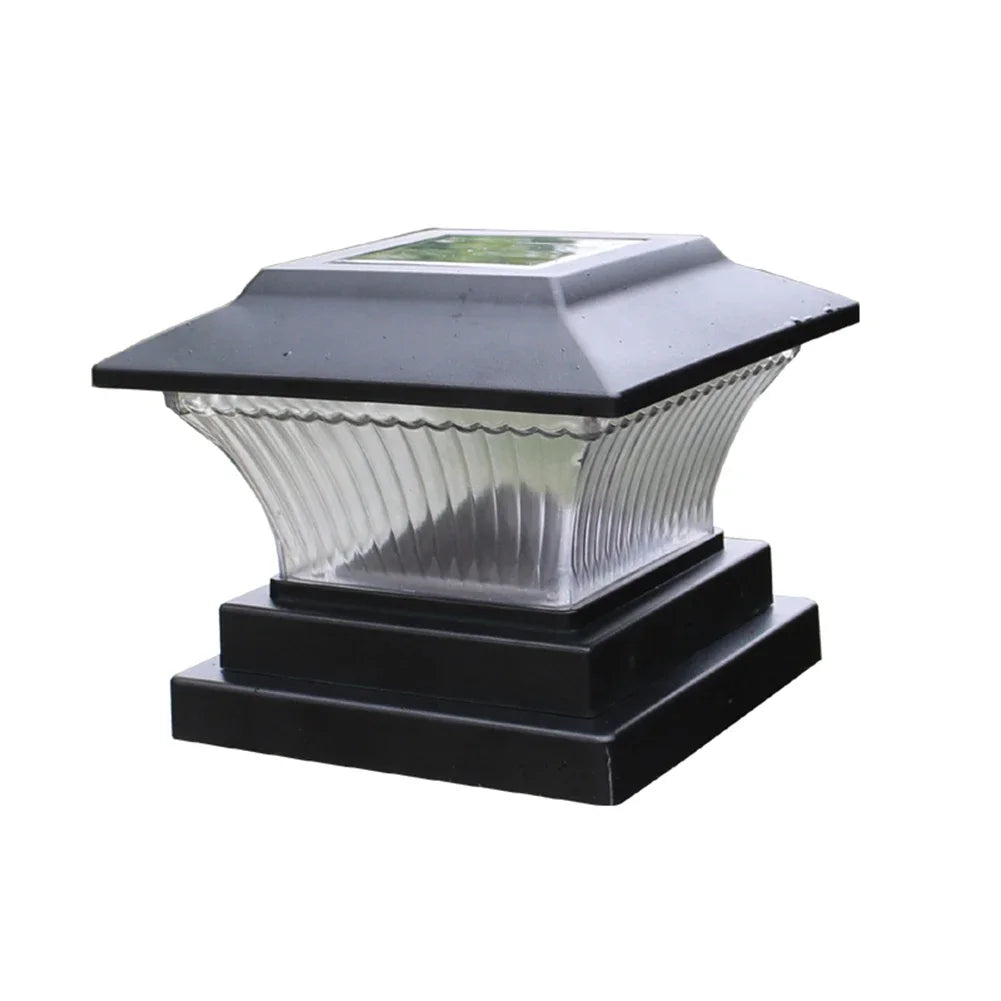 VKTECH Waterproof Solar LED Pillar Lamp Outdoor Yard Light