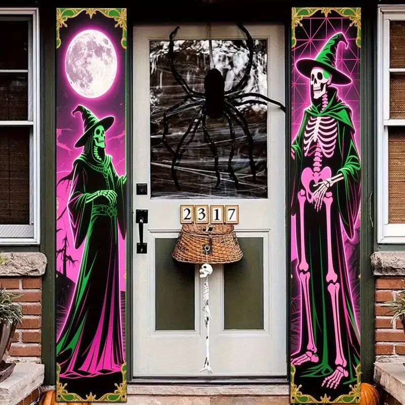 New Halloween Couplets, Ghost Festival Banners, Outdoor Courtyard Festive Event Party Atmosphere Background Decorations
