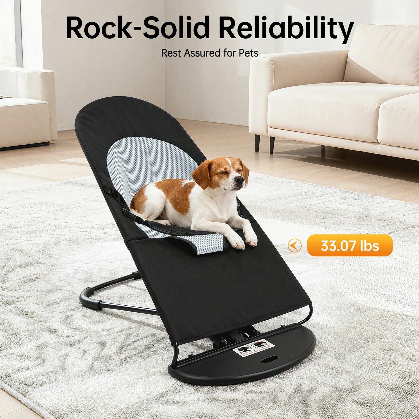 Sichuan Pet Rocker Bed Foldable Rocking Chair With Stainless Steel Bracket