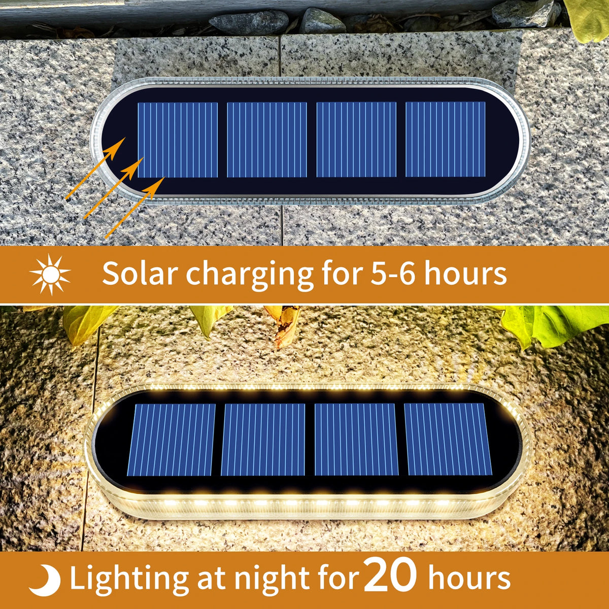 Waterproof Solar Deck Lights Auto On Off Four Pack Outdoor