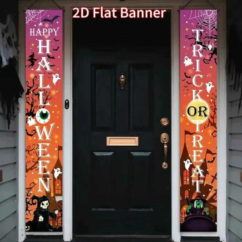 New Halloween Couplets, Ghost Festival Banners, Outdoor Courtyard Festive Event Party Atmosphere Background Decorations