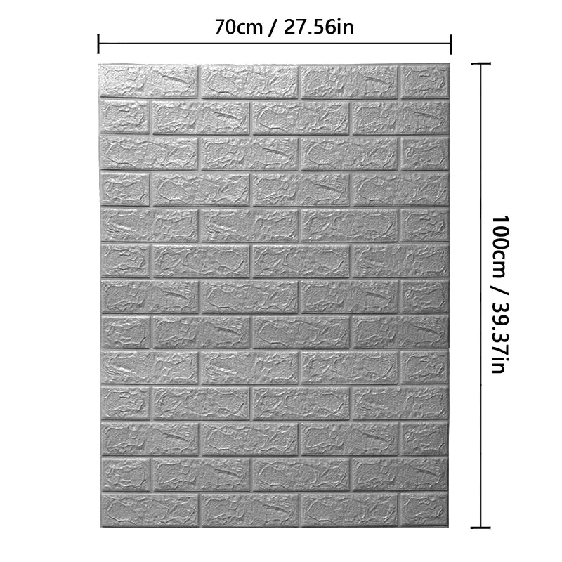 Brick 3D Foam Wall Sticker Self-Adhesive Wallpaper Living Room