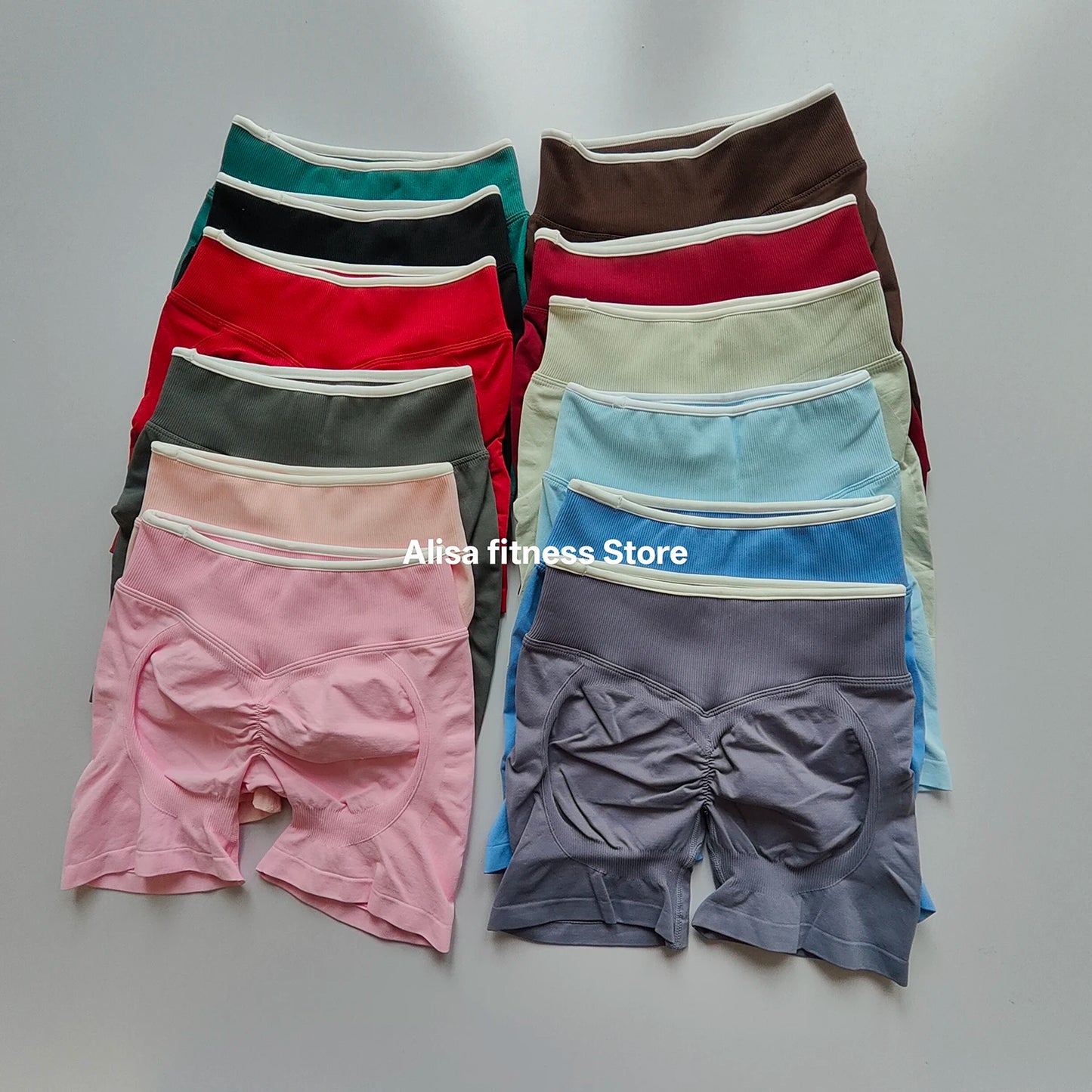 Women's High Waist Seamless Yoga Shorts Summer High Stretch Gym Shorts Running Shorts Pilates Wear Cycling Training Shorts