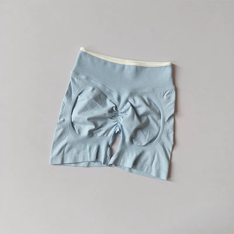 Women's High Waist Seamless Yoga Shorts Summer High Stretch Gym Shorts Running Shorts Pilates Wear Cycling Training Shorts