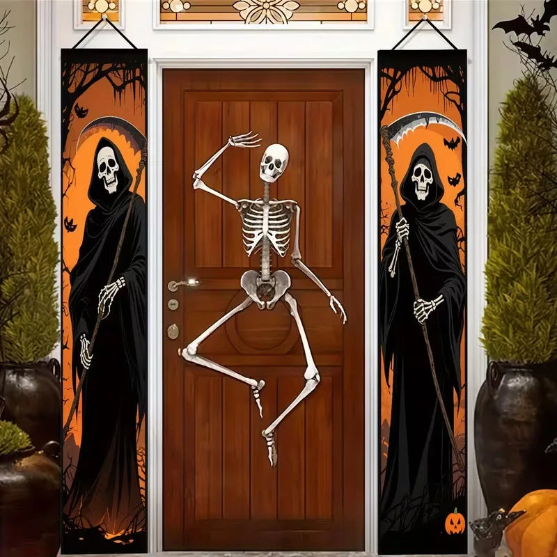 New Halloween Couplets, Ghost Festival Banners, Outdoor Courtyard Festive Event Party Atmosphere Background Decorations