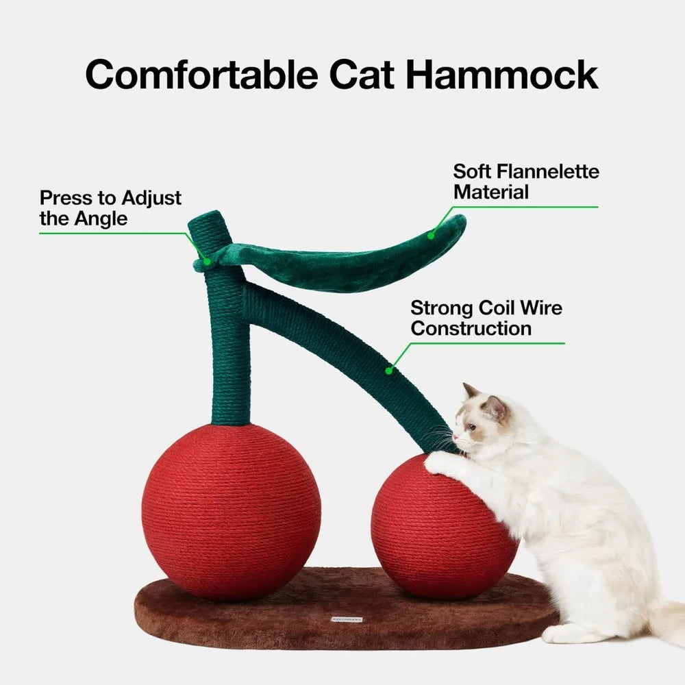 Cat Scratcher With Hammock Castle Interactive Sisal Rope Tree