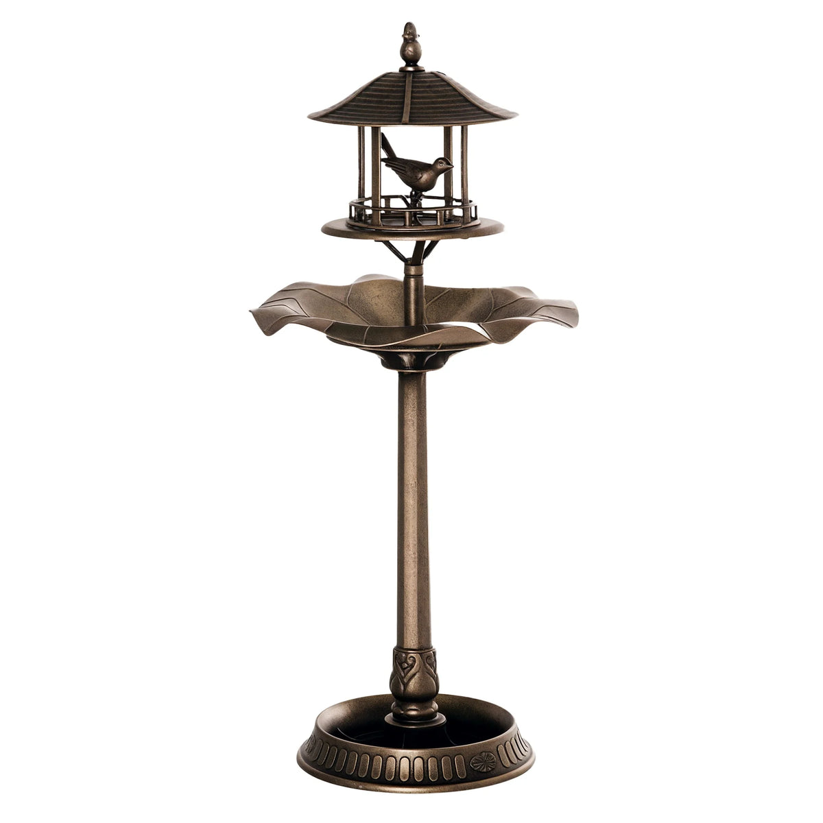 Outsunny 3 In 1 Outdoor Resin Bird Bath Feeder Planter