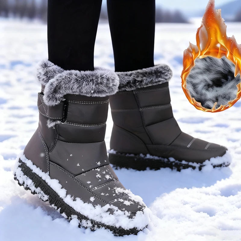 Womens Winter Snow Boots Faux Fur Ankle Boots
