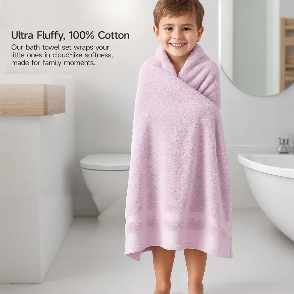 100% Cotton Bath Towels Set of 2, Extra Large Bath Sheets 35 X 70 Inches, 800 GSM, Quick Dry, Ultra Soft & Super Absorbe