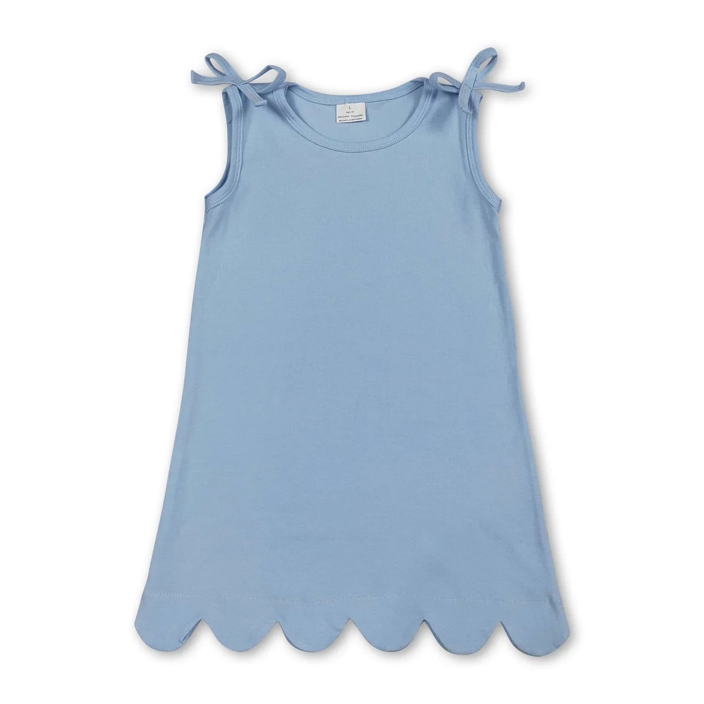 light yellow scallop dress for baby girls