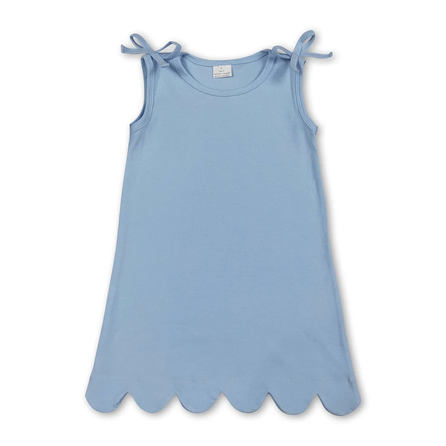 light yellow scallop dress for baby girls
