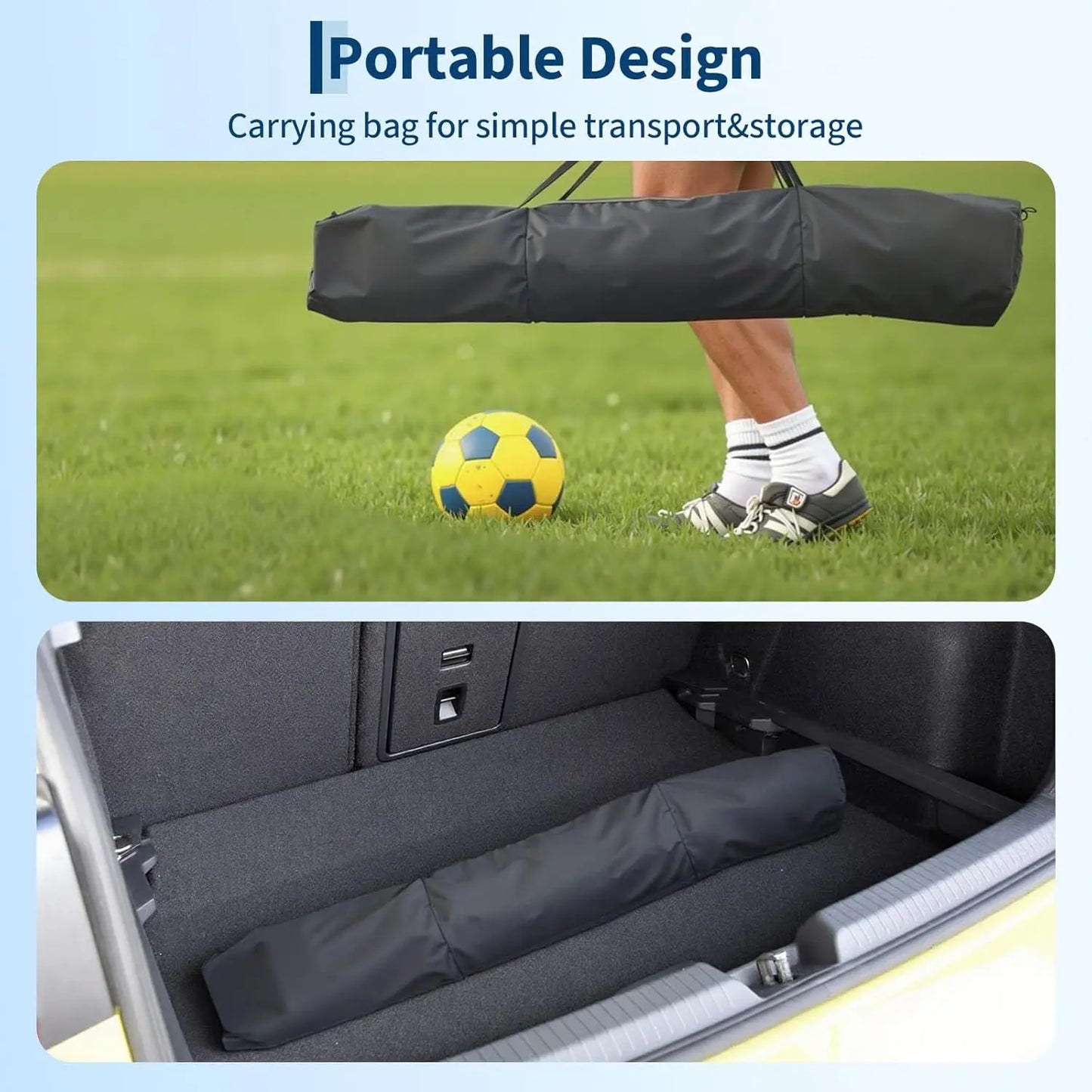HiMISS Portable Backyard Soccer Goal for Training and Practice