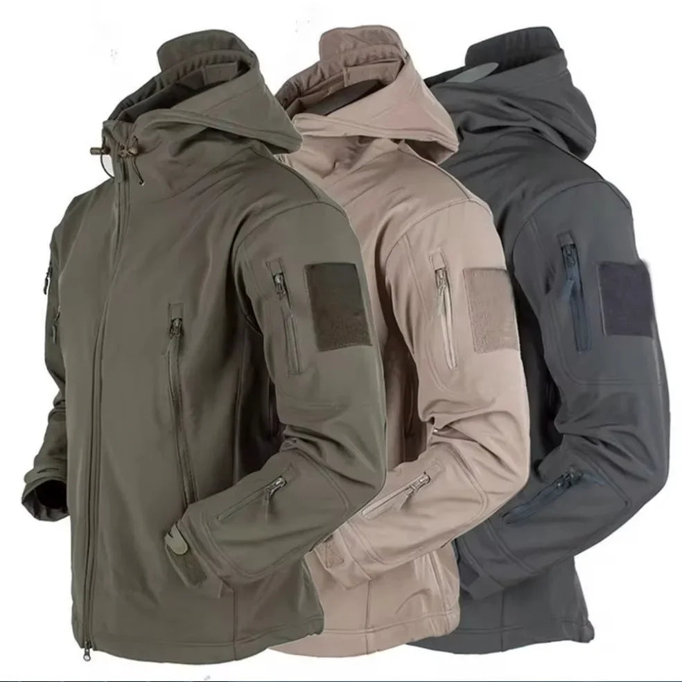 Military Shark Skin Soft Shell Jacket Men Tactical Windproof Waterproof