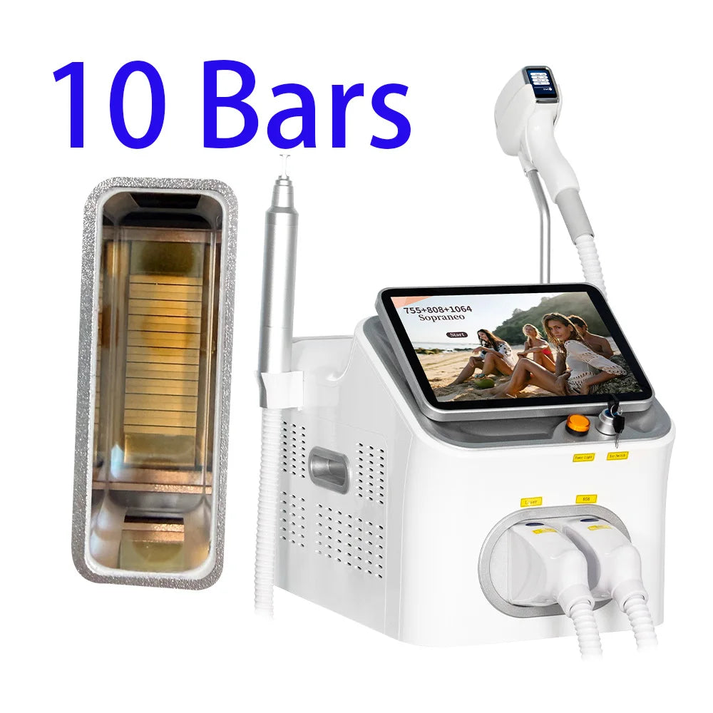 FAC 5000W 2 IN 1 Professional 4 Wave 808 Diode Permanent Painless Hair Removal Picosecond Tattoo Removal Machine