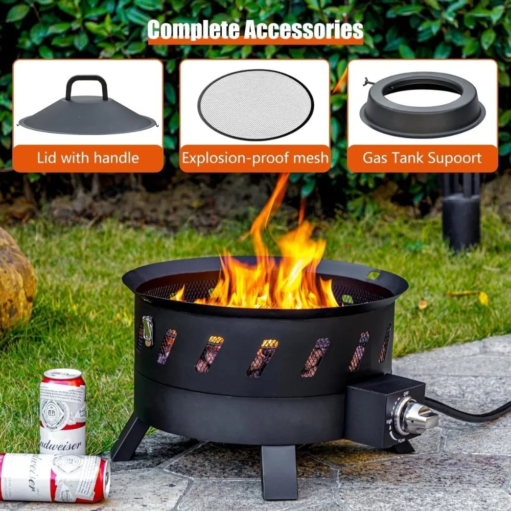 Finish Smokeless Portable Propane Fire Pit For Outdoor Use