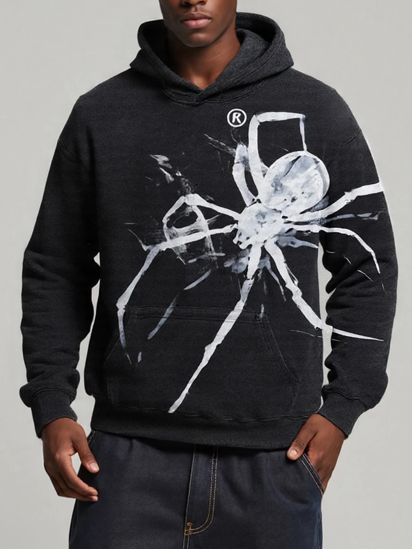 Casual Dark Angel Print Hoodie Unisex Harajuku Y2K Streetwear Style