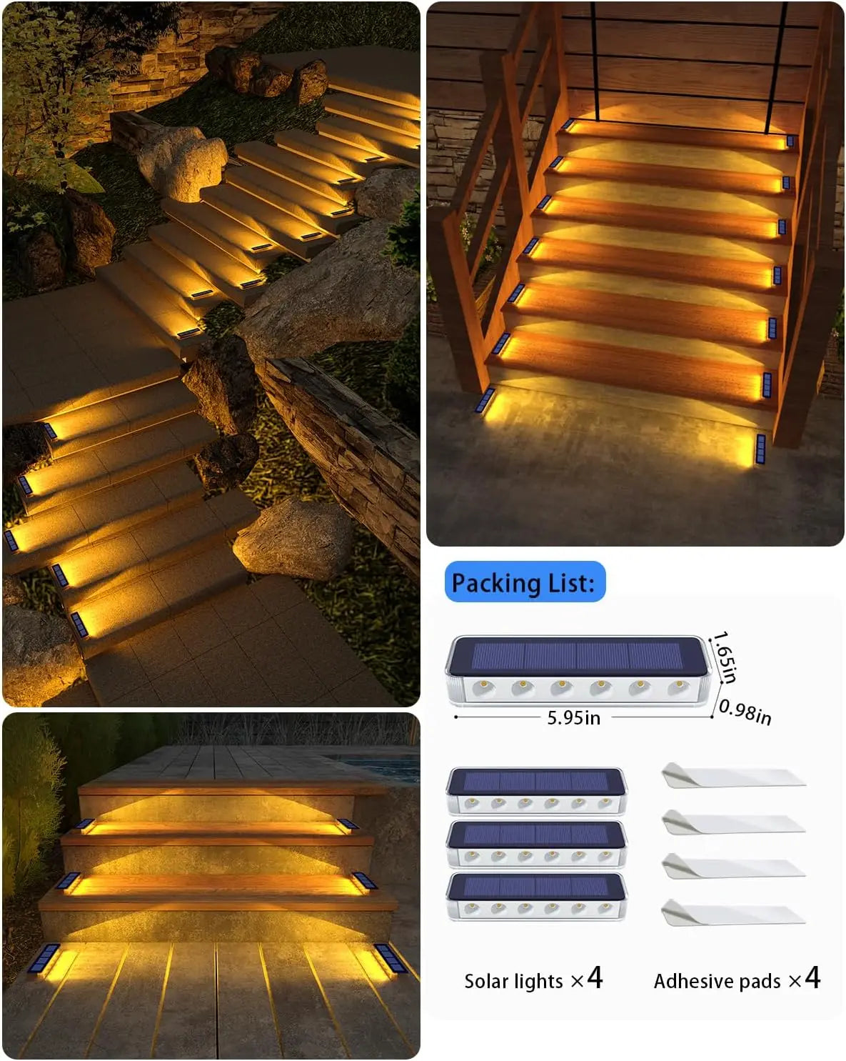 Professional Solar LED Outdoor Deck And Step Lights
