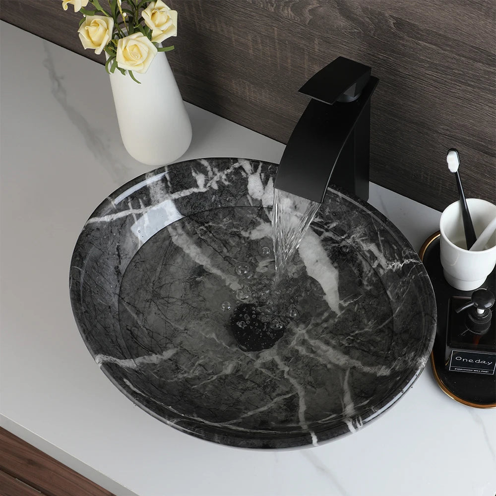 Mekkahla Rectangular Ceramic Vessel Sink With Faucet