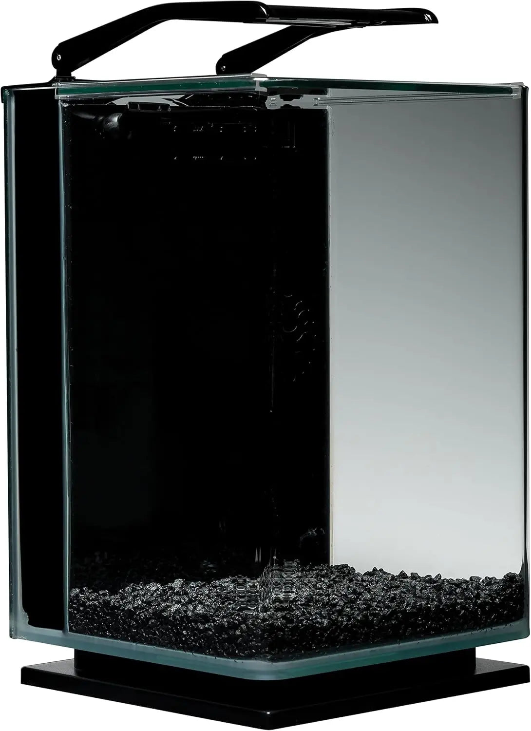 5 Gallon Glass LED Aquarium Kit with Hidden Filtration, Sleek Design and Dual Lighting