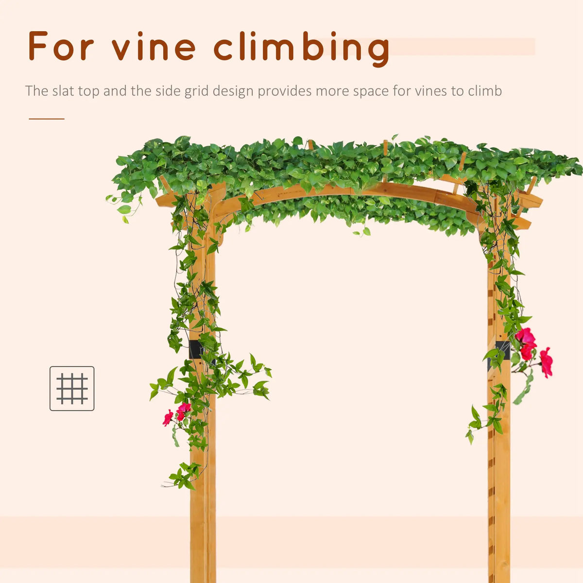 Outsunny Wooden Garden Arch For Outdoor Wedding Decor