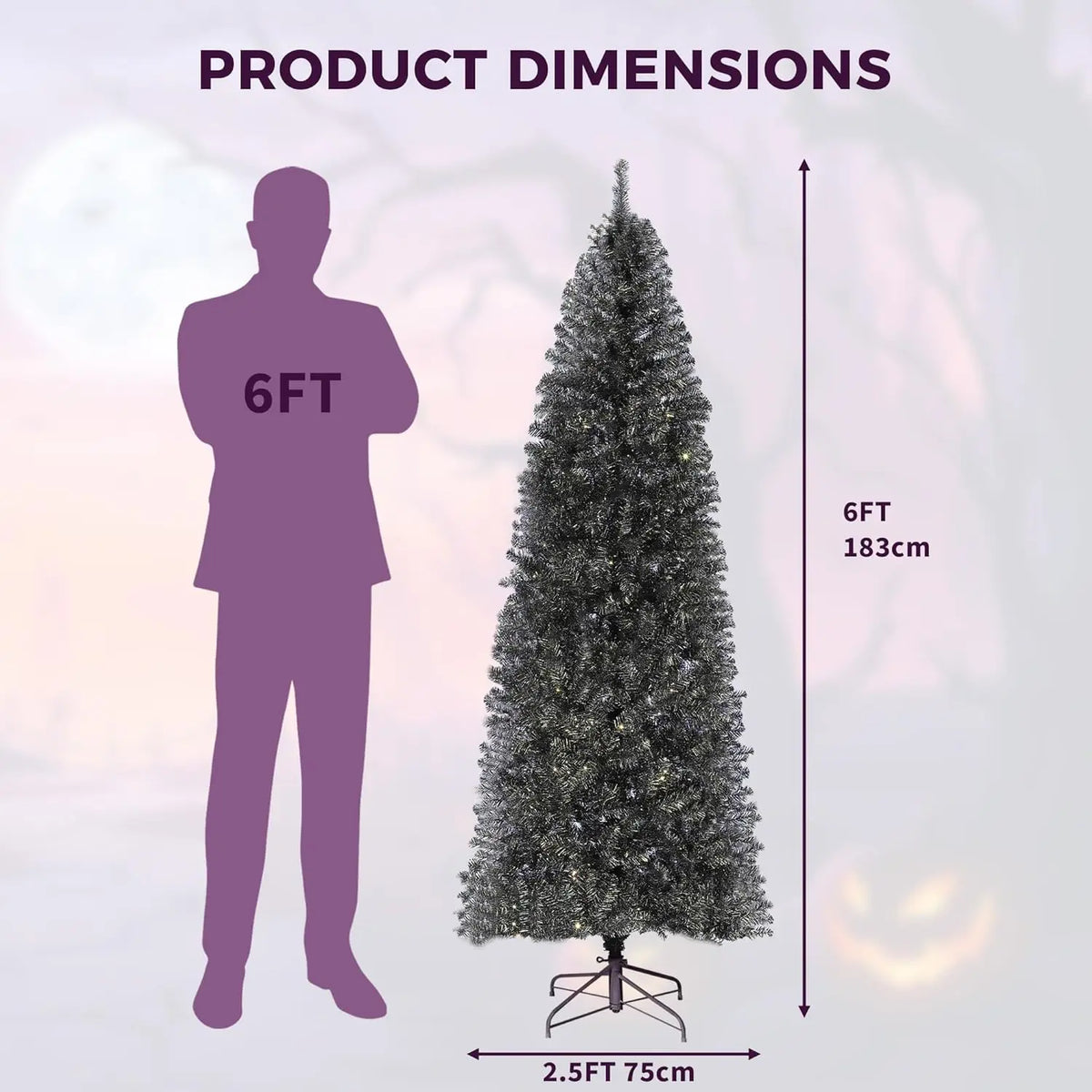 HiMiss Artificial Christmas Tree With Sturdy Stand And Lifelike Branches
