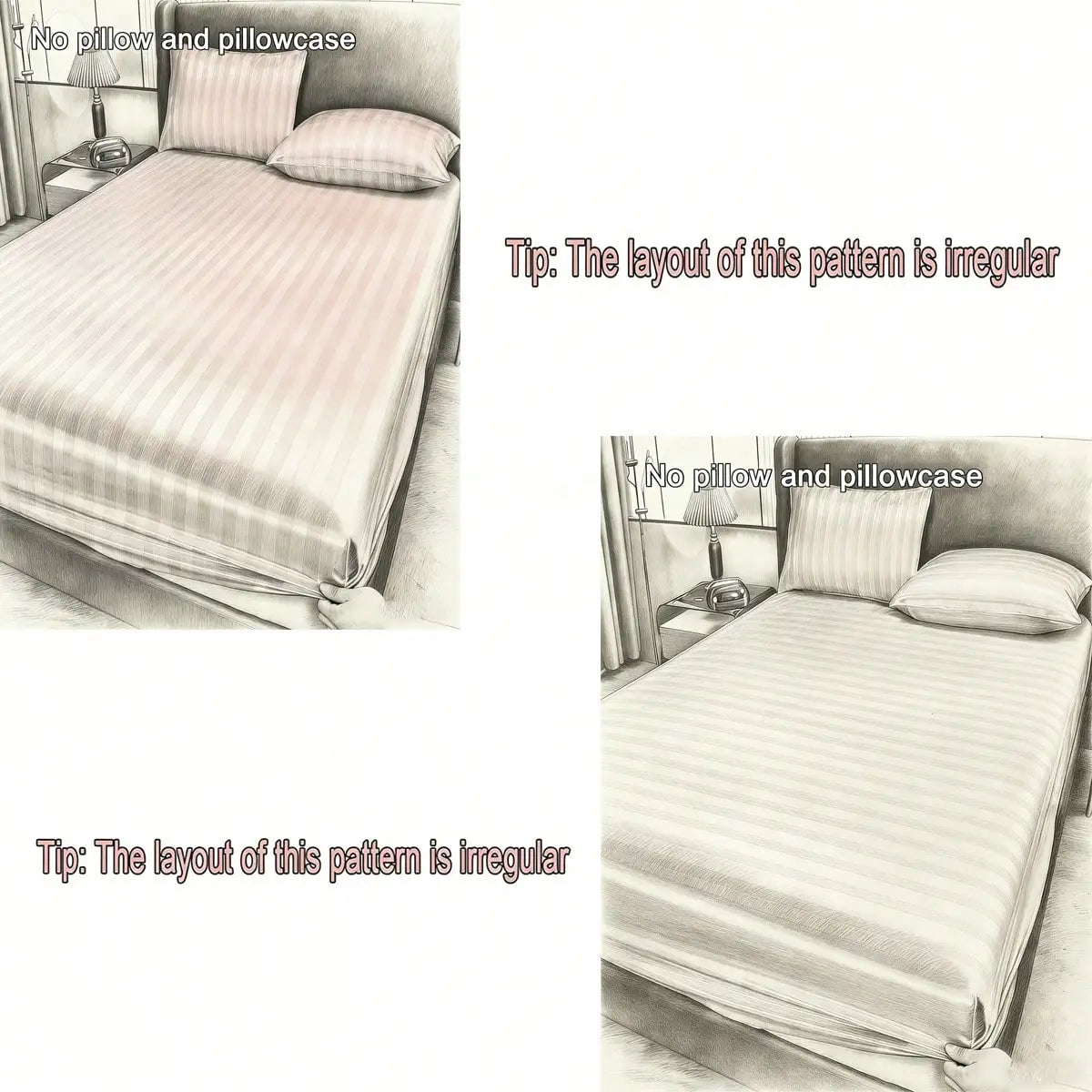 Pink Satin Bedding Set With Pillowcases