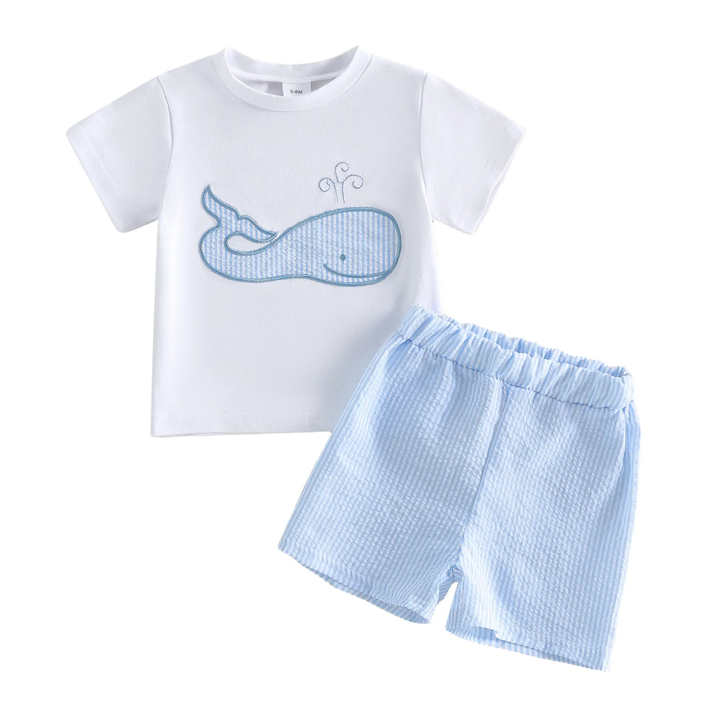 Toddler Boys Shark Print Rash Guard And Quick Dry Swim Trunks Set