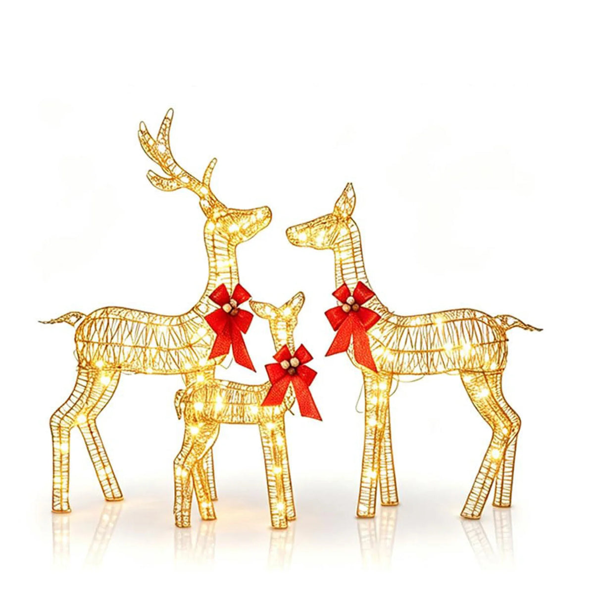HiMISS Christmas Deer Family Outdoor Led Yard Garden Decor