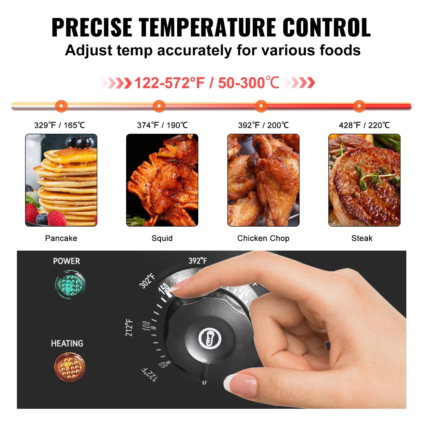 SucceBuy Commercial Electric Grill Flat Pan Stainless Steel Desktop Griddle