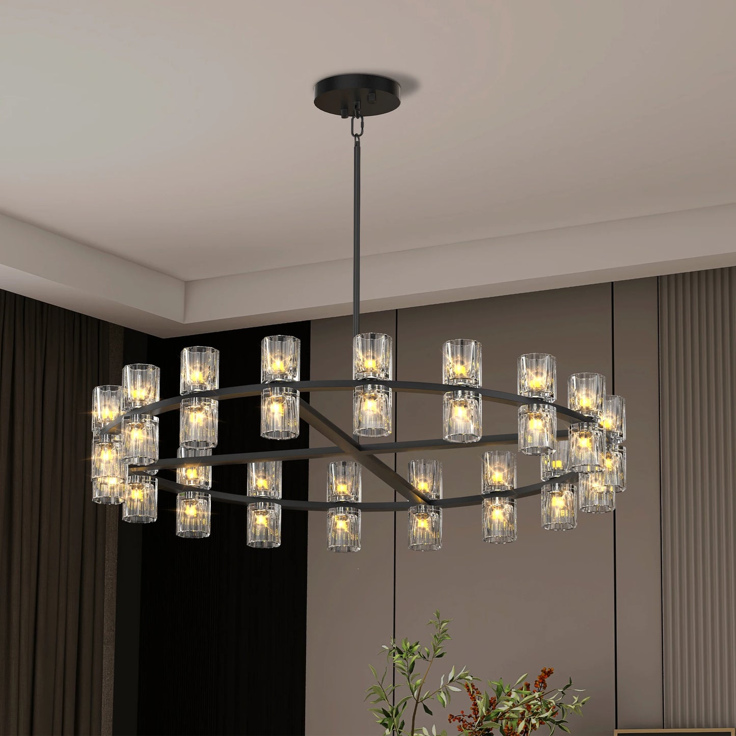 ZHIKEA Crystal Chandeliers Led Lights For Living Rooms