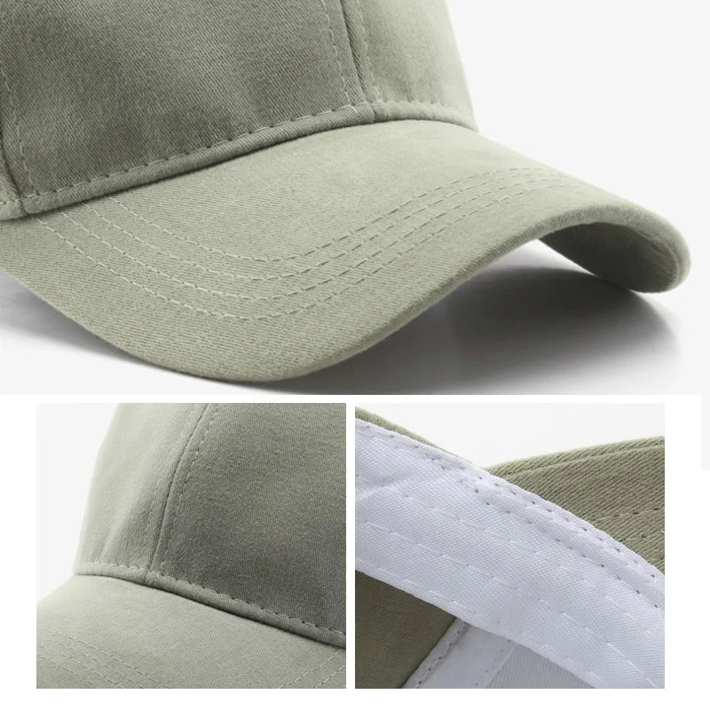 New Men and Woman's Baseball Caps Adjustable Casual Cotton Sun Hats Unisex Solid Color Visor Hats Cap Male Cap Female 2024