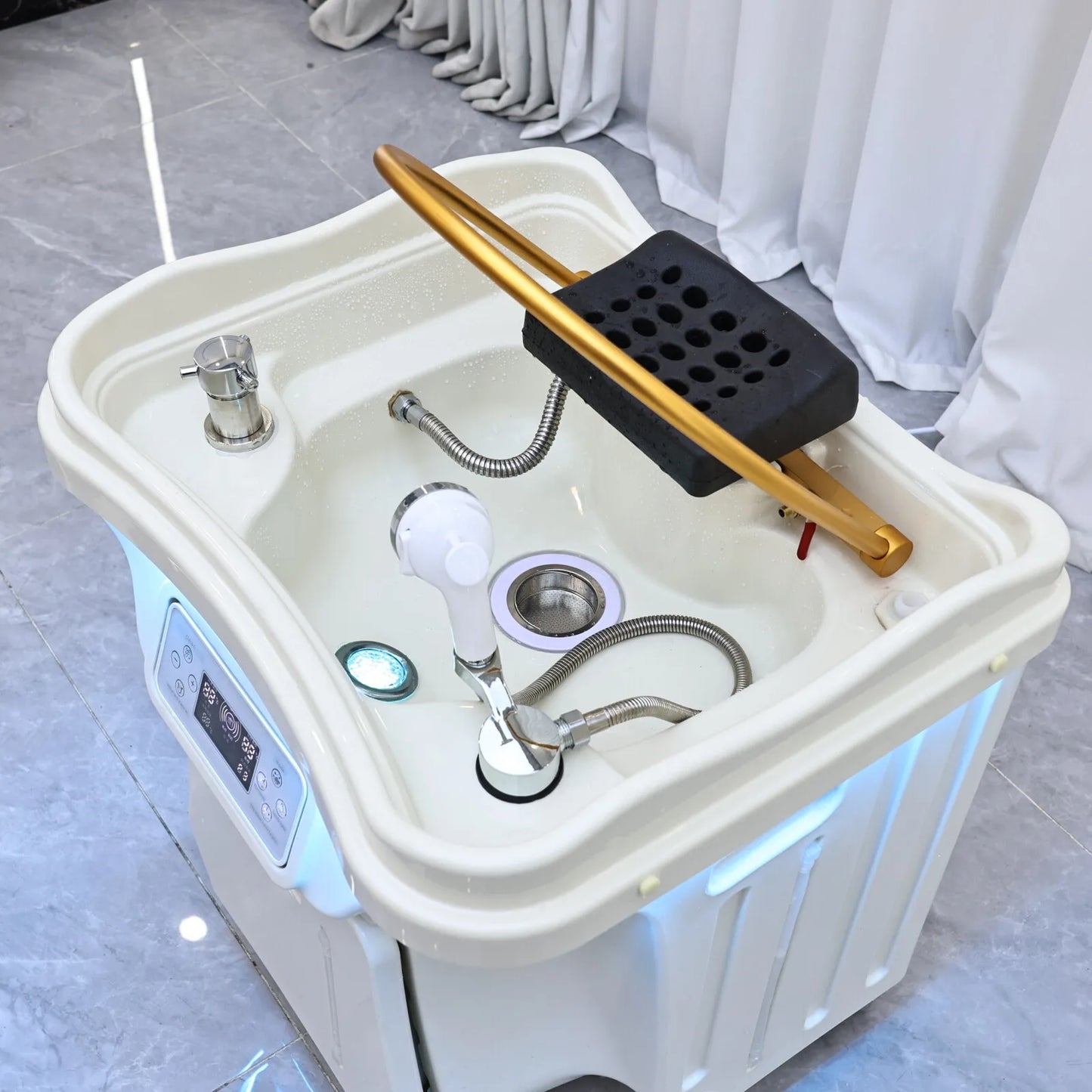 2026 Convenient Mobility Head SPA Shampoo Basin with 60L Water Storage Tank and 30L Waste Water Tank, Free Shipment from the USA