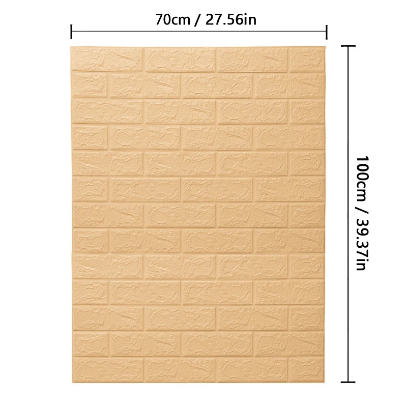 Brick 3D Foam Wall Sticker Self-Adhesive Wallpaper Living Room