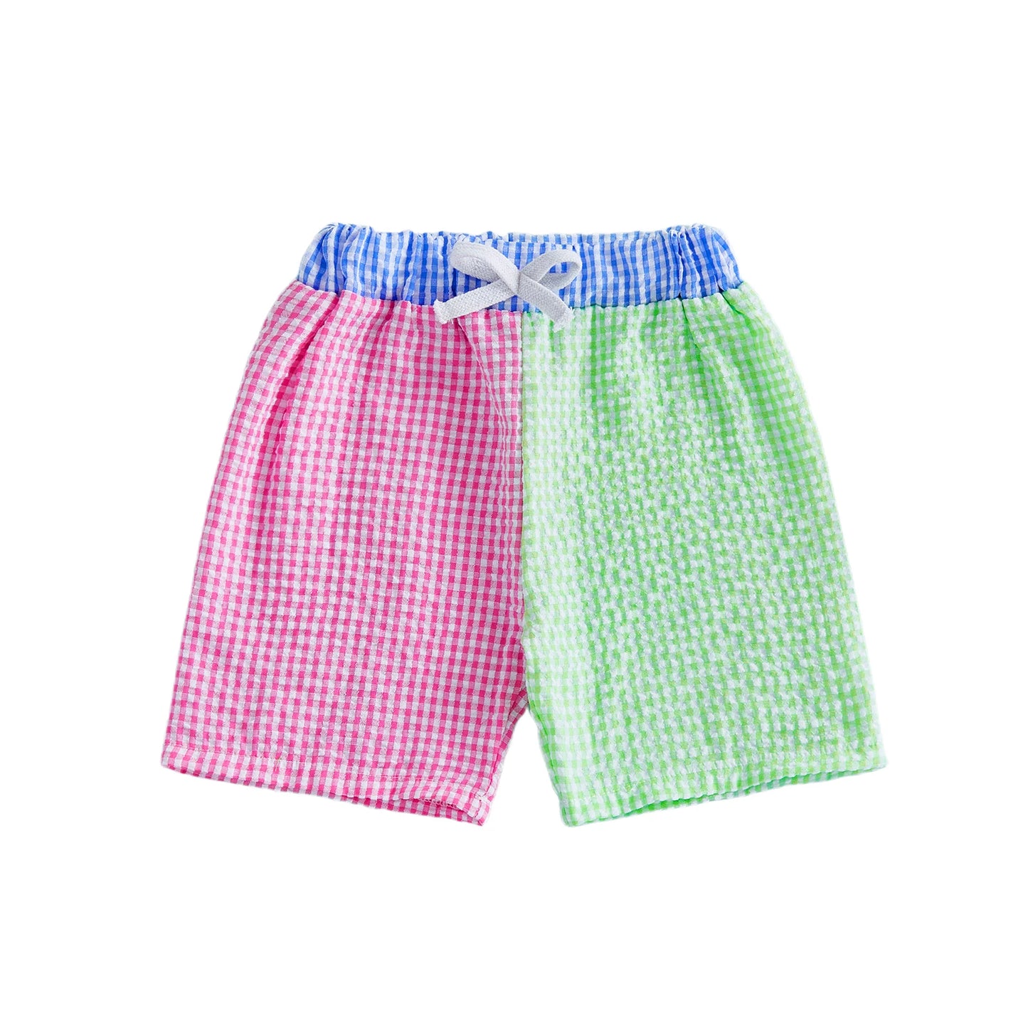 Children s Boys Swim Trunks Comfortable Elastic Waist Plaid and Stripes Design Summer Beach Swim Shorts Swimsuit for Kids