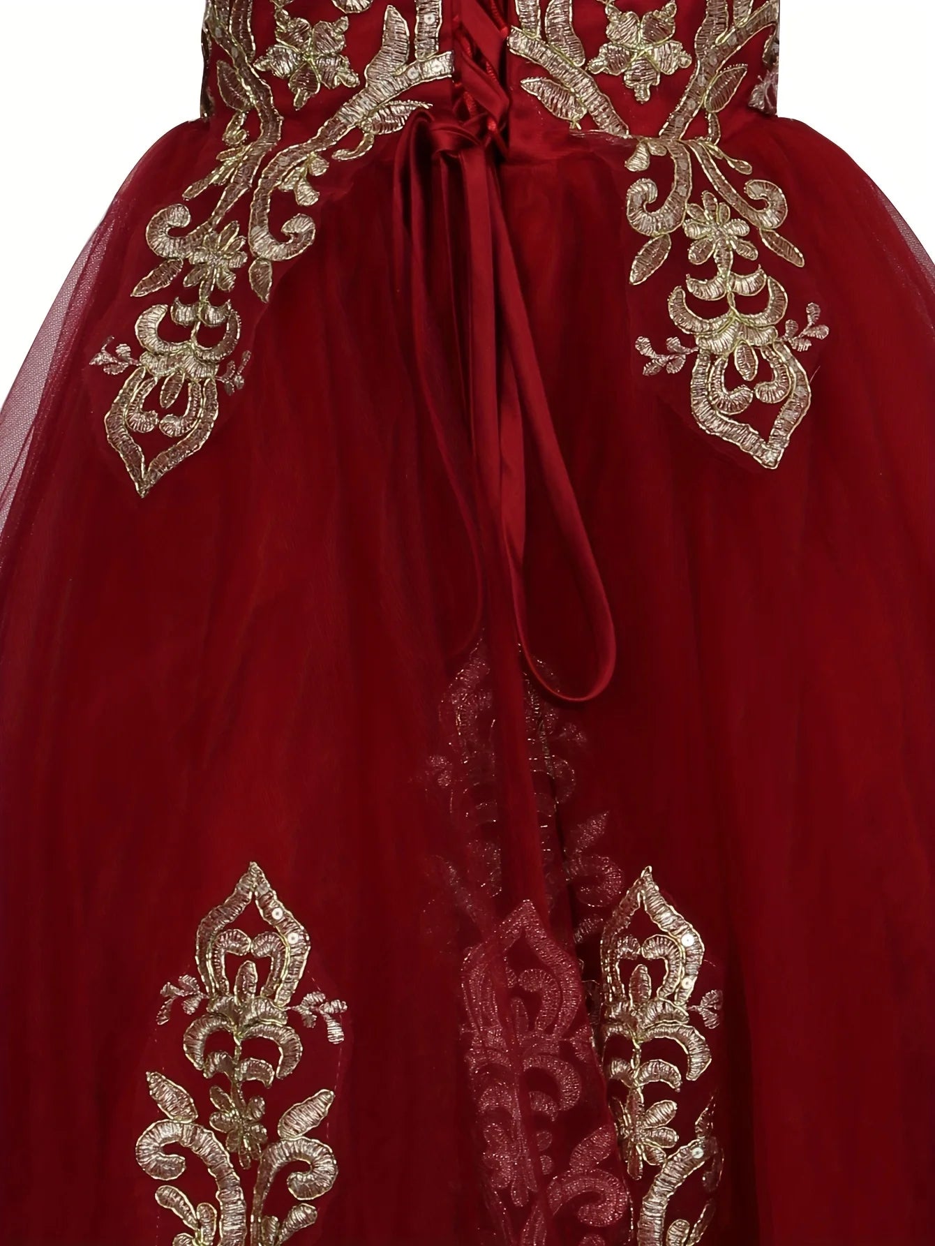 Flower Girl Fluffy Ball Gown For Autumn Winter Christmas Dress